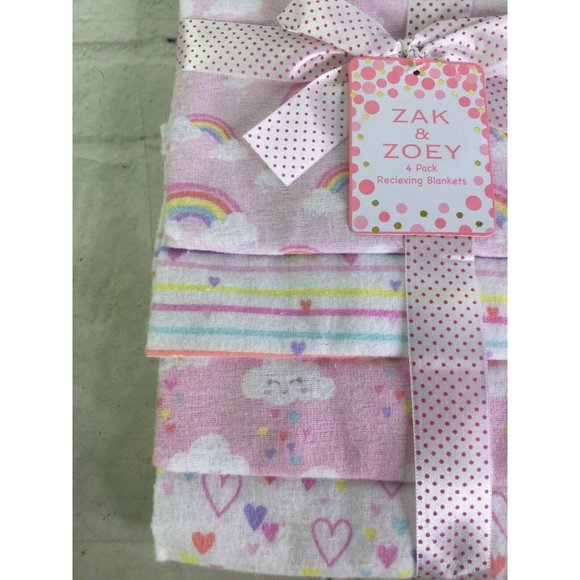 Zak & Zoey Bedding Zak And Zoey 4 Pack Receiving Baby Blankets
